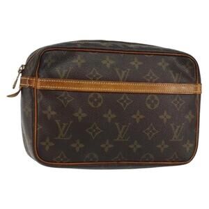 LOUIS VUITTON Monogram Compiegne 23 Clutch Bag M51847 LV Auth BA6924